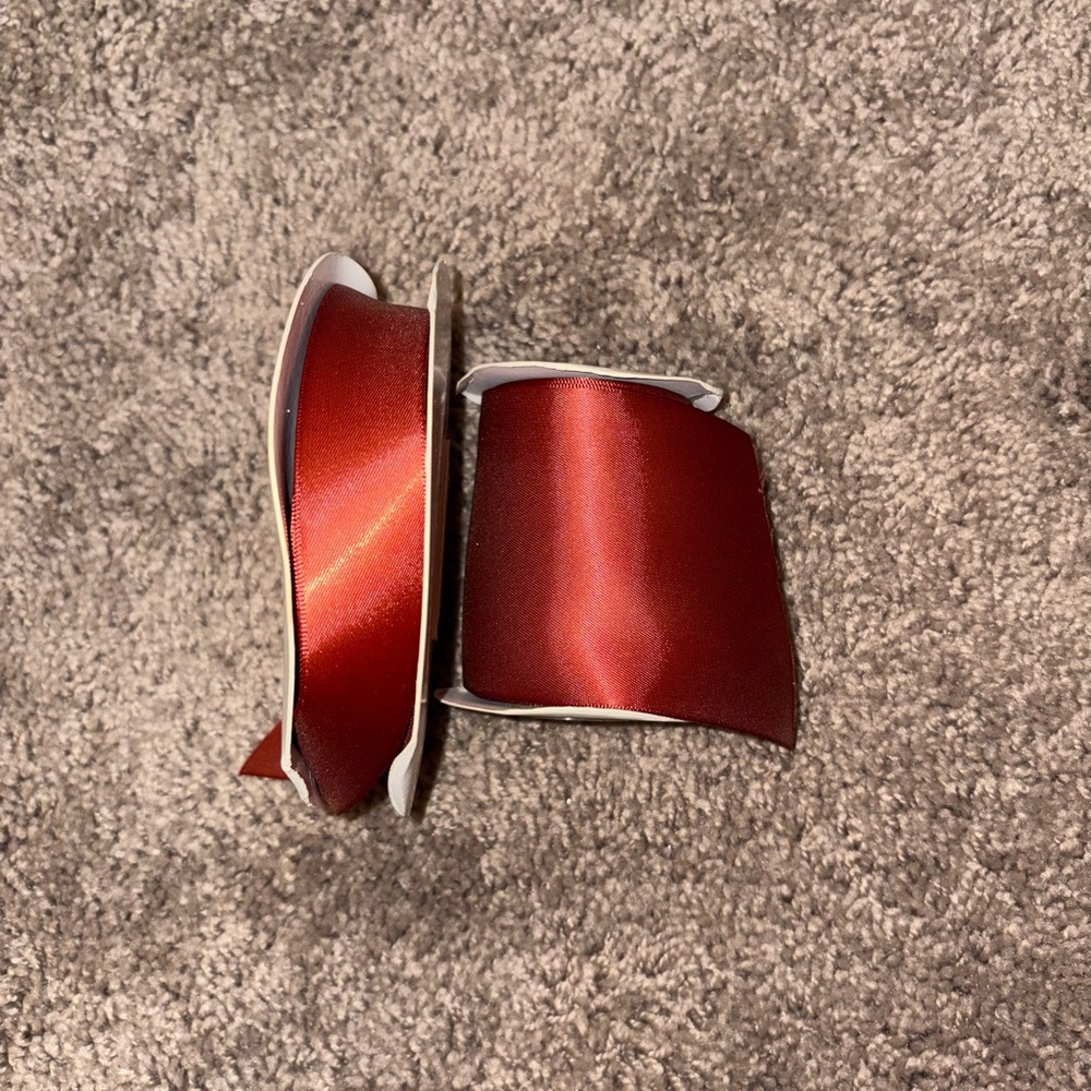 Rust Red/ Terracotta Ribbon Set - Picture 2 of 4